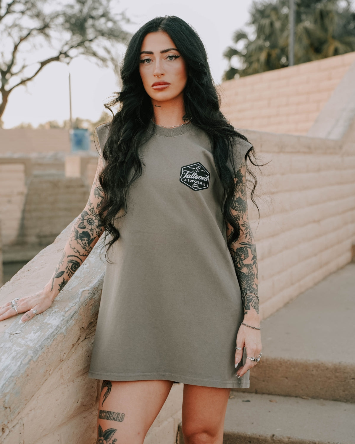 Brand Heavy Tank- Faded Grey